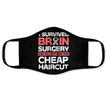 Discover Brain Tumor Survivor I Survived Brain Surgery Face Masks