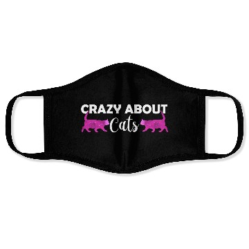Discover Crazy about cats - Cat lover - Cat owner gift Face Masks