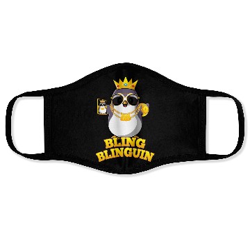 Discover Bling Blinguin Pinguin Face Masks