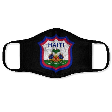 Discover Haiti Crest Design Face Masks