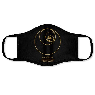 Discover Fibonacci spiral sequence math teacher numbers Face Masks