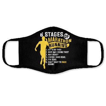 Discover Marathon Running 6 Stages of Marathon Running Face Masks