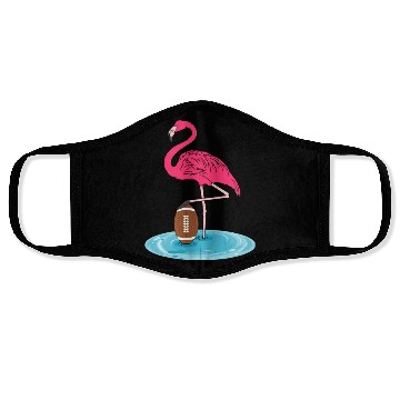 Discover Flamingo Playing American Football Face Masks