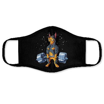 Discover Doberman Weightlifting Gym Face Masks