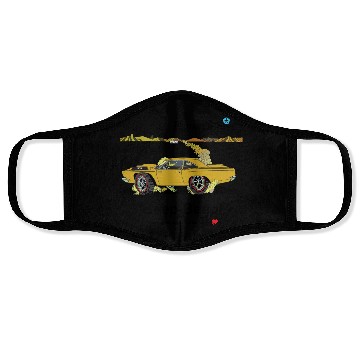 Discover 1968 Plymouth Road Runner Salt Flats Bahama Yellow Face Masks