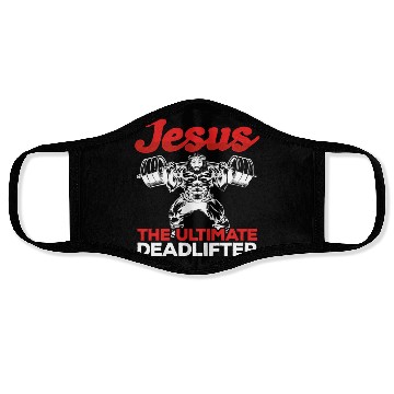 Discover Jesus The Ultimate Deadlifter Gym Weightlifting Face Masks
