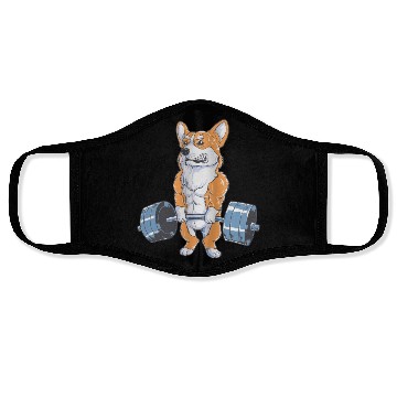 Discover Pembroke Welsh Corgi Dog Working Out gym Face Masks
