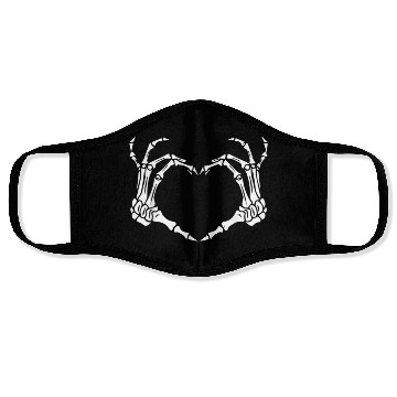Discover Skeleton Hand Heart Sign Bones Costume Funny Face Masks