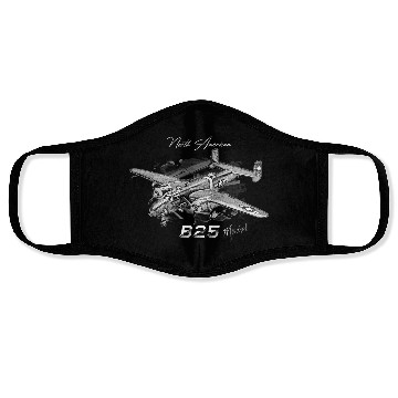 Discover North American B 25 Mitchell Face Masks