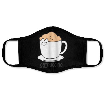 Discover Coffee Lover Caffeine Cat Lover Kity Kitten Pet Face Masks