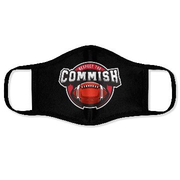 Discover Respect The Commish Fantasy Football Funny Face Masks