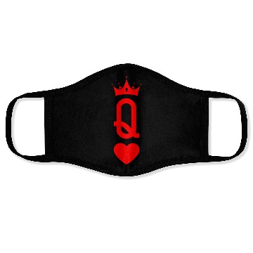 Discover Queen of Heart King Queen Couple Halloween Costume Face Masks