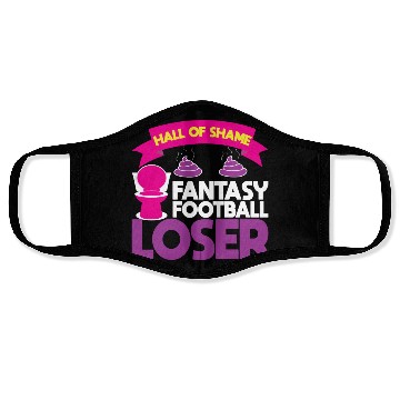 Discover Fantasy Football Loser Poop Funny Face Masks