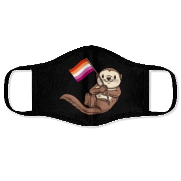 Discover Lesbian Sea Otter With Orange Pink Lesbian Face Masks