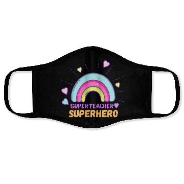 Discover Superteacher Superhero Funny Teacher Face Masks
