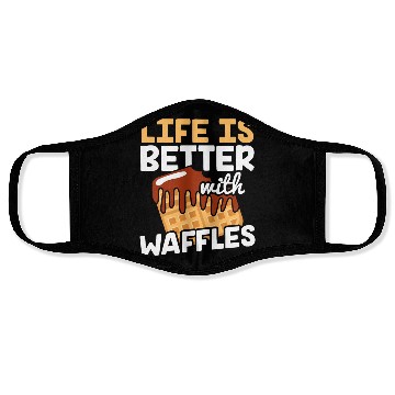Discover Life is Better with Waffles Waffle Pancakes Face Masks
