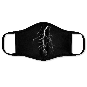 Discover Thunder Storm Design Lightning Bolt Face Masks