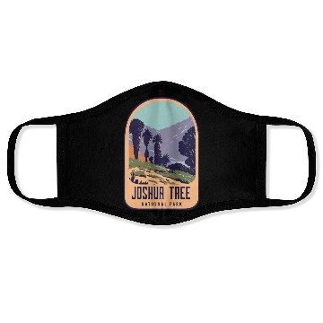 Discover Joshua tree national park retro design Face Masks