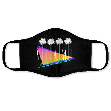 Discover Miami Florida Retro Style Face Masks