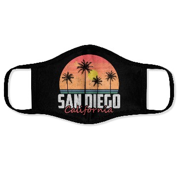 Discover San Diego CA California Pacific Beach Face Masks
