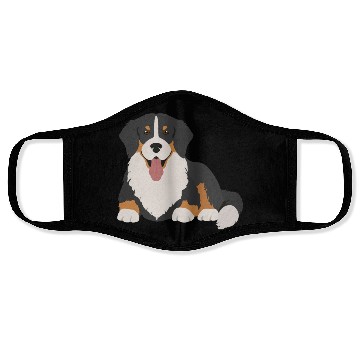 Discover Bernese Mountain Dog Face Face Masks