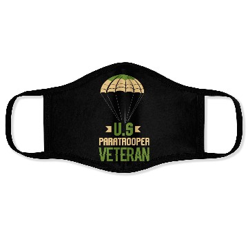 Discover Army Parachute Airborne Division US Veteran Face Masks