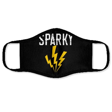 Discover Sparky Electrician Lineman Electricity Electronics Face Masks