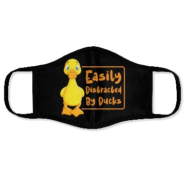 Discover Easily Distracted By Ducks Duck Rubber Duck Face Masks
