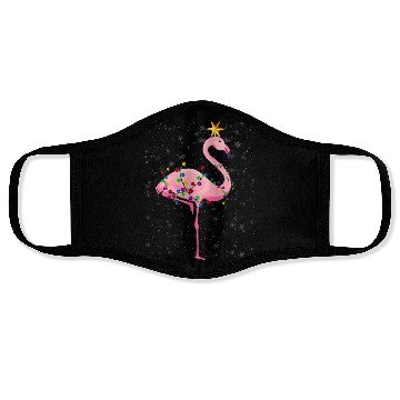 Discover Flamingo Christmas Tree Lights Xmas Gift Face Masks