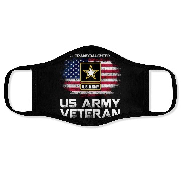 Discover Proud Granddaughter Of A Us Army Veteran Military Face Masks