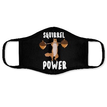 Discover Squirrel Weightlifting Workout Gym Muscles Face Masks