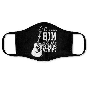 Discover Praise Him With The Strings Guitars Musician Face Masks