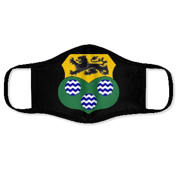 Discover Coat of Arms of County Leitrim, Ireland Face Masks