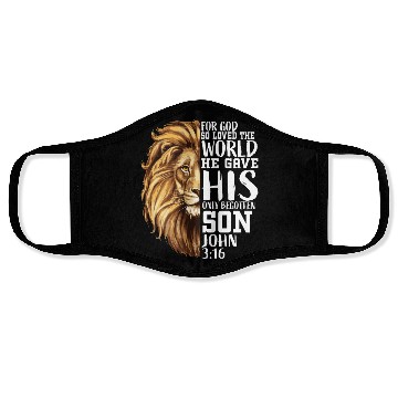 Discover Christian Religious Gifts Men Him Lion Judah Verse Face Masks