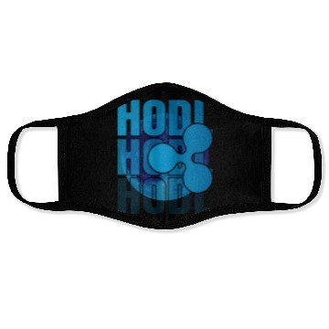 Discover HODL, Ripple, XRP, To the moon, Cryptocurrency Face Masks