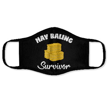 Discover Survivor Farm Work Baling Hay Bale design Face Masks