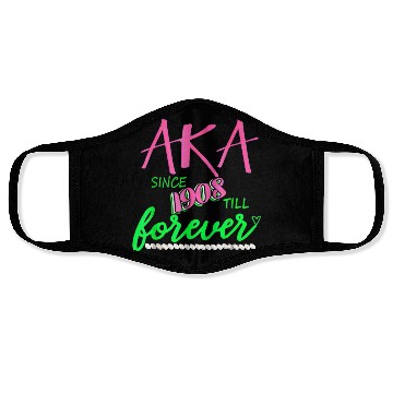 Discover AKA Sorority Alpha Kappa Pink And Green Twenty Pea Face Masks