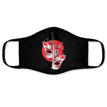 Discover Kitsune mask Japanese sword Katana Japanese Face Masks