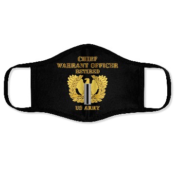 Discover Warrant Officer 5 CW5 w Eagle US Army Retired Face Masks