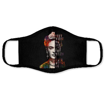 Discover I Have Wing To Fly Frida Kahlo Women Empower 4666 Face Masks