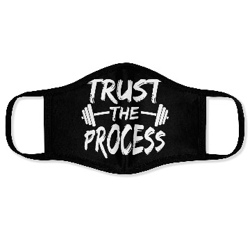 Discover Trust The Process Motivational Quote Gym Workout S Face Masks