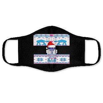 Discover R2D2 Ugly Christmas Sweater Face Masks
