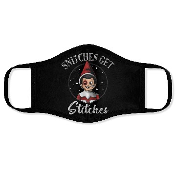 Discover Snitches get stitches Face Masks