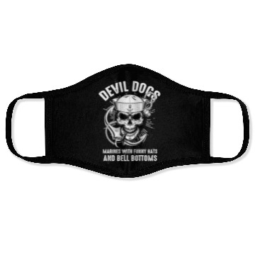 Discover Devil US Navy Corpsman DOC Badass Army Veteran Face Masks