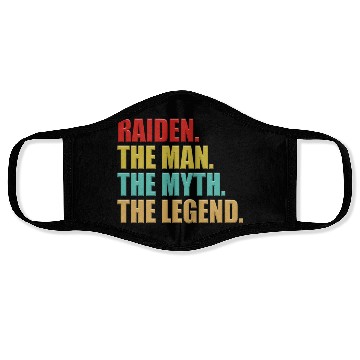 Discover Mens Raiden The Man The Myth The Legend Face Masks
