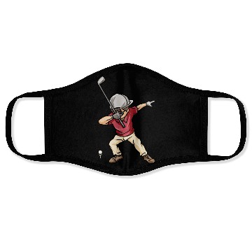 Discover Dabbing Golf Player Golfer, Golfing Funny Face Masks