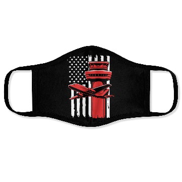 Discover Pilot American Flag Air Traffic Controller Face Masks