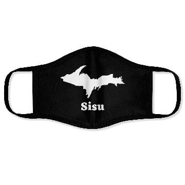 Discover Sisu Upper Peninsula Michigan Yooper U.P. 906 Face Masks