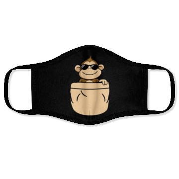 Discover Monkey in Pocket Sunglasses Cute Face Masks