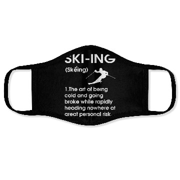 Discover Funny Ski Definition Noun Quote Funny Face Masks